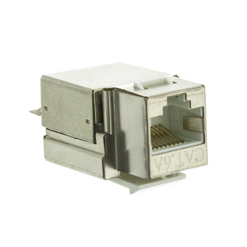 Shielded Cat6A RJ45 keystone jack with 110 punch down