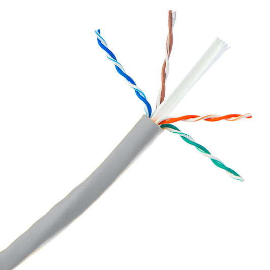 Cat6 Riser Ethernet Cable – 1000 ft, 23 AWG Solid Copper, UTP, CMR, PoE Compliant (Pull Box)