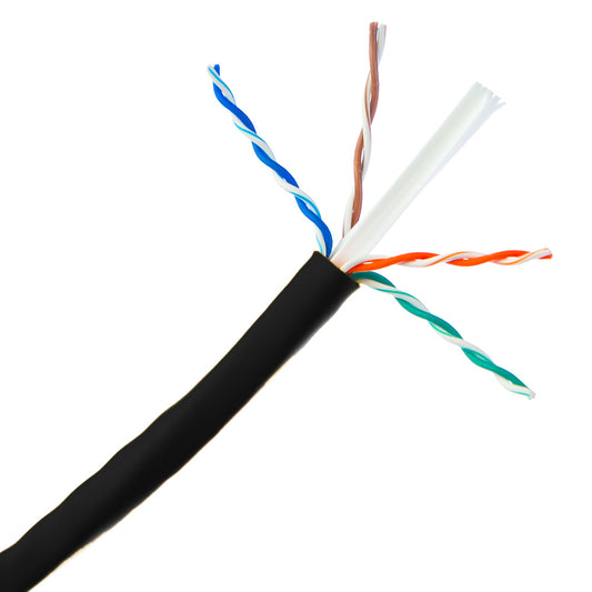Cat6A Ethernet Cable – 1000 ft, Stranded Copper, UTP, 10-Gigabit, PoE Compliant, 500MHz, 24 AWG (Spool)