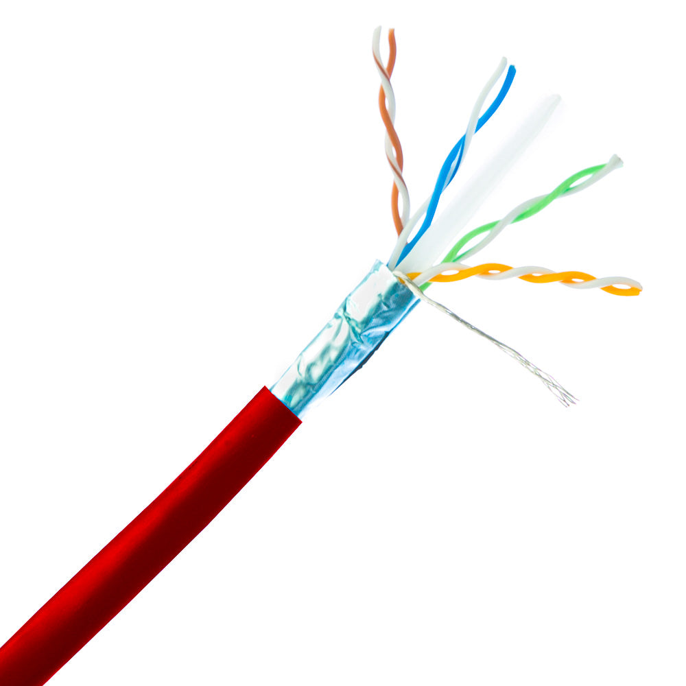 Cat6A Ethernet Cable – 1000 ft, Shielded, Solid Copper, 10 Gigabit, 500 MHz, 23 AWG (Spool)