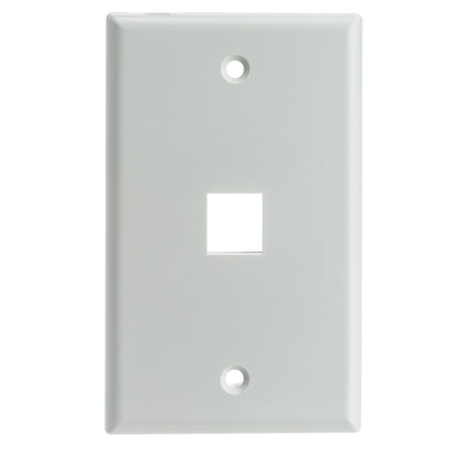 White single-port wall plate — ten included