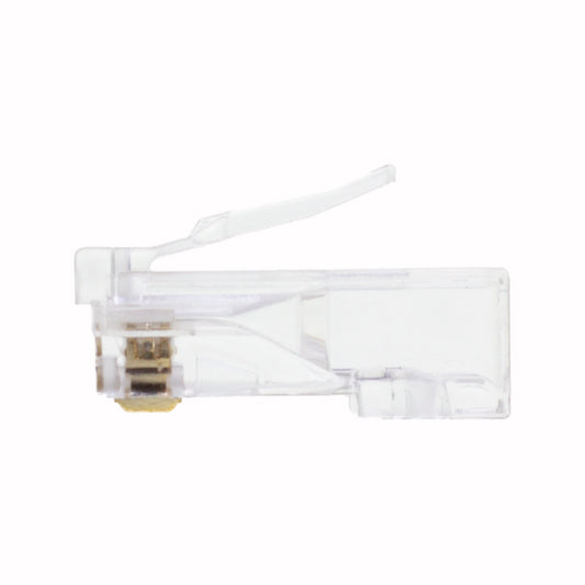 Cat6 RJ45 Crimp Connectors – 8P8C, PoE Compliant, for Solid & Stranded Cable (100-Pack)