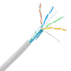 Cat6 shielded riser cable 1000 ft - white