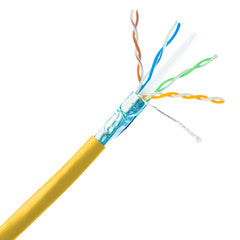 Cat6 shielded riser cable 1000 ft - yellow