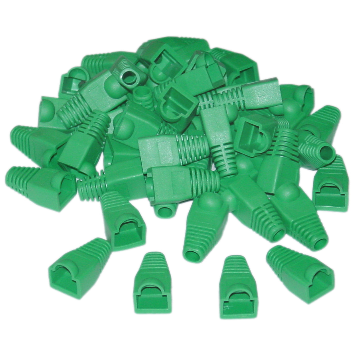 RJ45 Strain Relief Boots, Flexible Snagless Design, Fits Cat5e/Cat6, 50-Pack