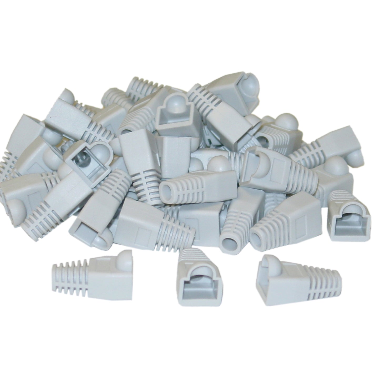 RJ45 Strain Relief Boots, Flexible Snagless Design, Fits Cat5e/Cat6, 50-Pack