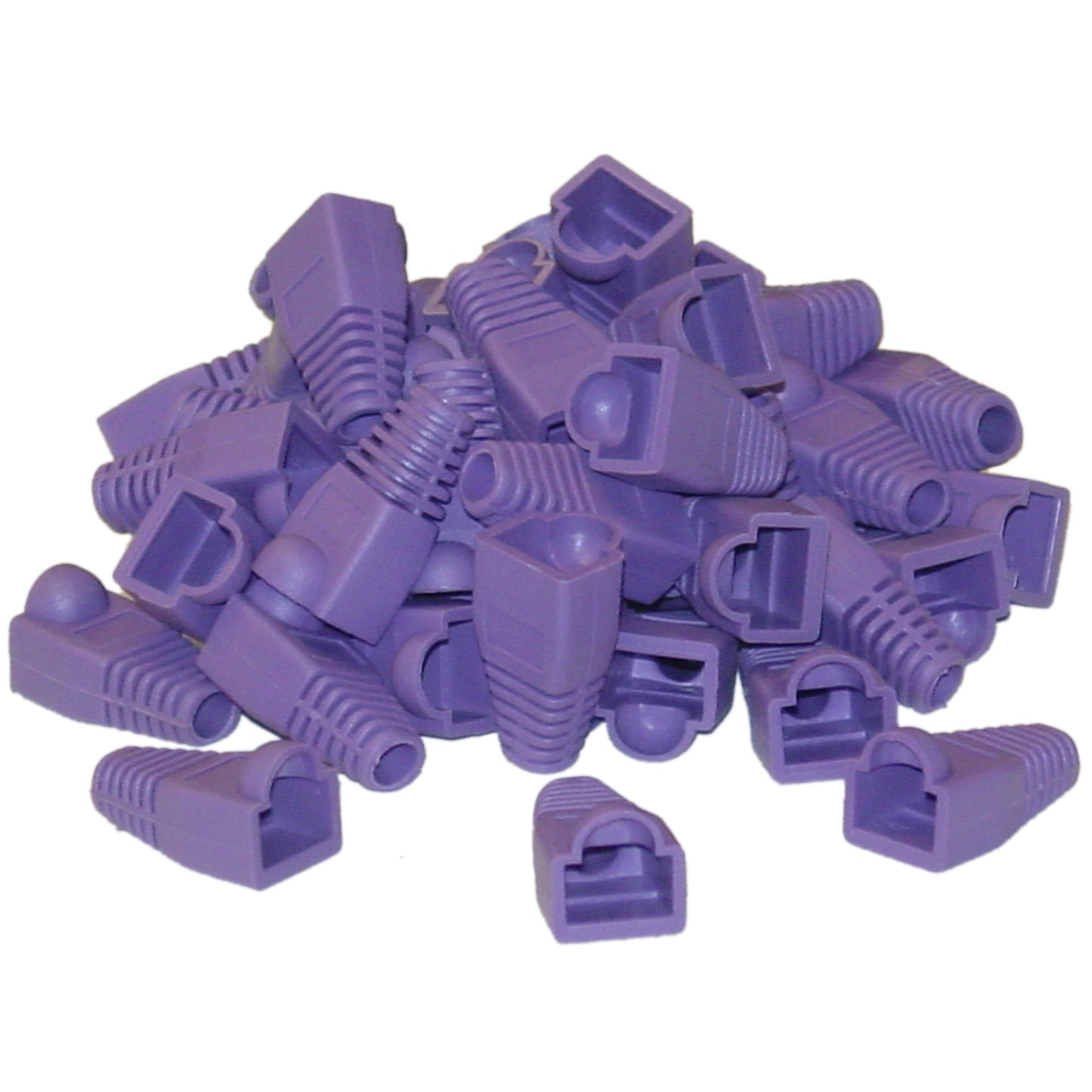 RJ45 Strain Relief Boots, Flexible Snagless Design, Fits Cat5e/Cat6, 50-Pack