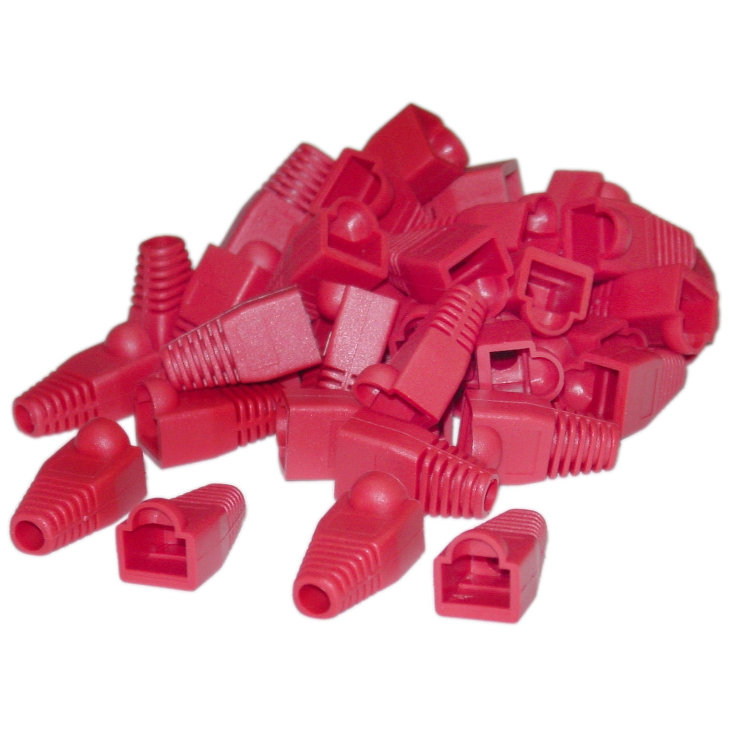 RJ45 Strain Relief Boots, Flexible Snagless Design, Fits Cat5e/Cat6, 50-Pack