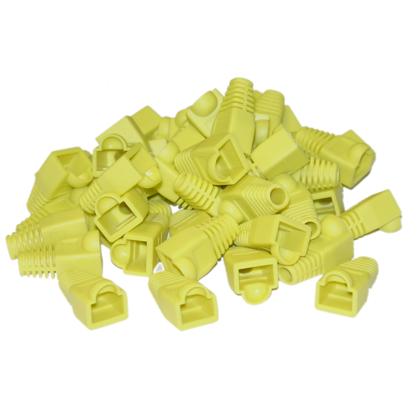 RJ45 Strain Relief Boots, Flexible Snagless Design, Fits Cat5e/Cat6, 50-Pack